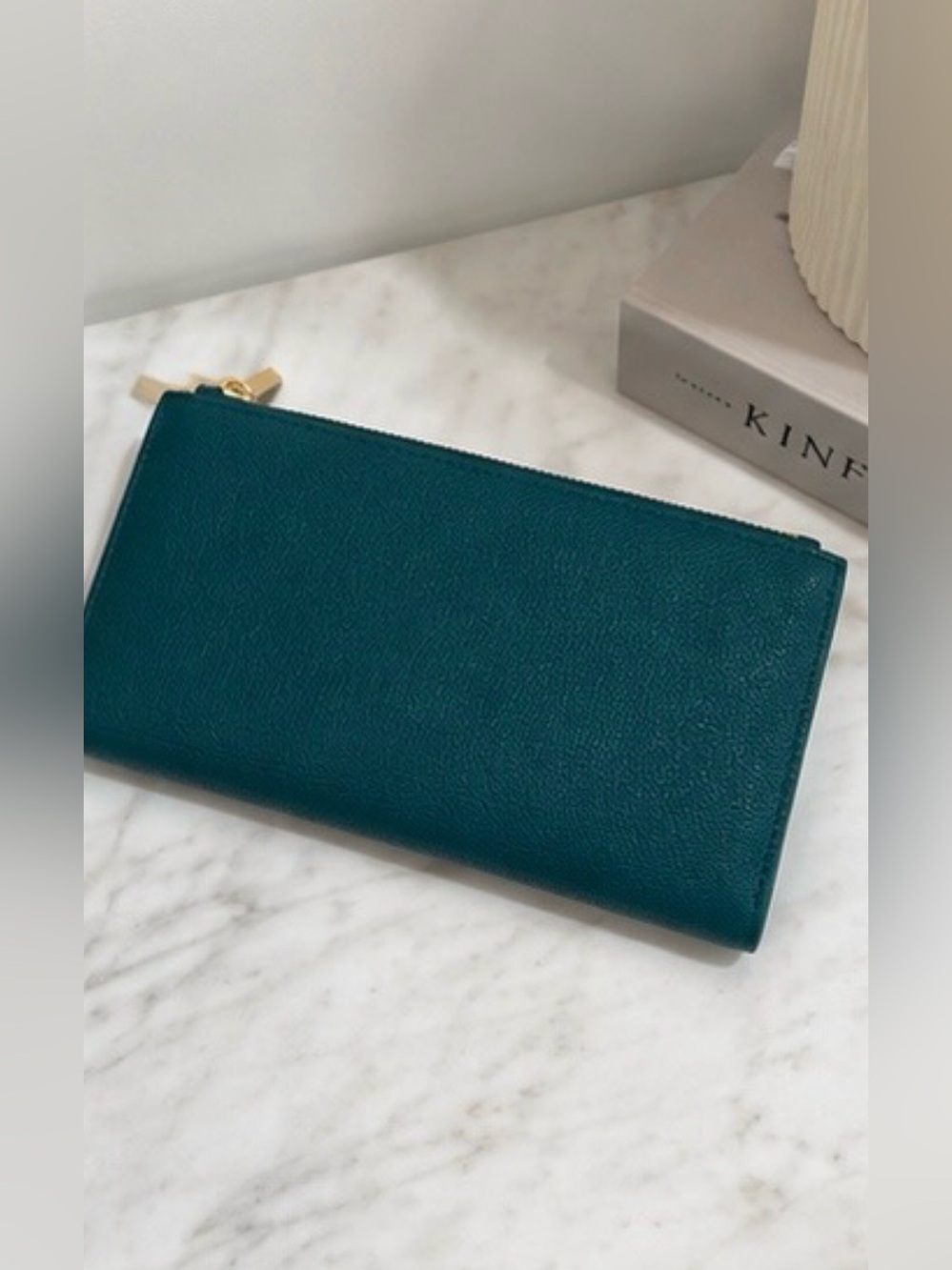 Dagne Dover Coated Canvas Bifold Wallet – Discontinued Style (Teal)